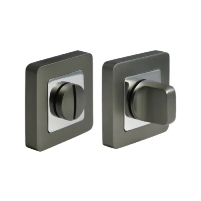 Завертка сантехническая MH-WC-S55 GR/PC (квадратная, графит / хром)