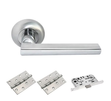 Комплект фурнитуры MH25-MS4BB (ЦАМ, матовый хром – хром)