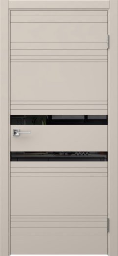 Межкомнатная дверь Альмонд Г эмаль мокко, лакобель черный