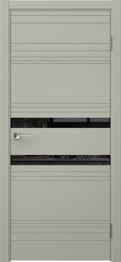 Межкомнатная дверь Альмонд Г эмаль RAL 7044, лакобель черный