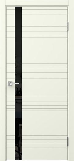 Межкомнатная дверь Альмонд В эмаль RAL 9010, лакобель черный