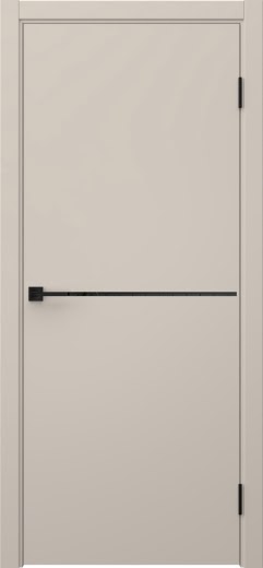 Межкомнатная дверь Флэт Лайн 1 эмаль мокко, лакобель черный