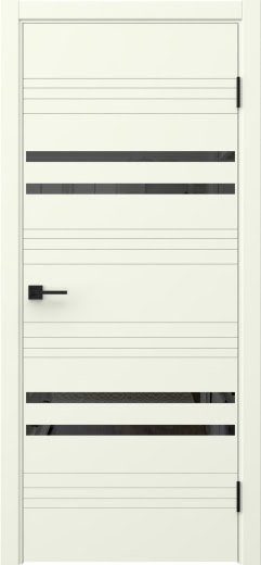 Межкомнатная дверь Флэт Лайн 4 эмаль RAL 9010, лакобель черный