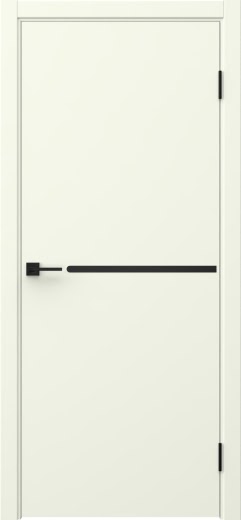 Межкомнатная дверь Нью Стайл 1 эмаль RAL 9010, черный молдинг