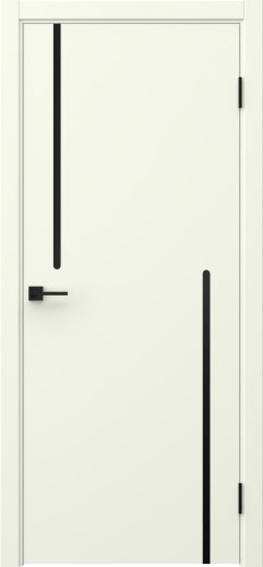 Межкомнатная дверь Нью Стайл 2 эмаль RAL 9010, черный молдинг