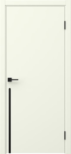 Межкомнатная дверь Нью Стайл 3 эмаль RAL 9010, черный молдинг