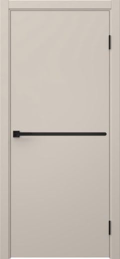 Межкомнатная дверь Нью Стайл 4 эмаль мокко, черный молдинг