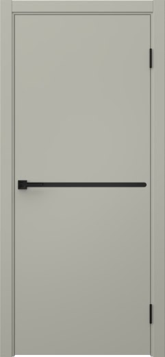 Межкомнатная дверь Нью Стайл 4 эмаль RAL 7044, черный молдинг