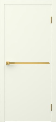 Межкомнатная дверь Нью Стайл 4 эмаль RAL 9010, золотой молдинг