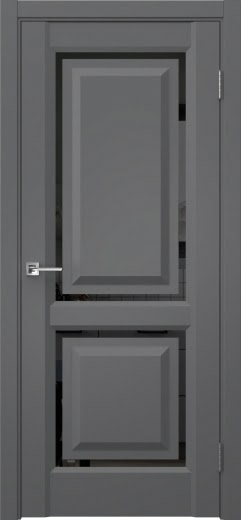 Межкомнатная дверь София 2 экошпон антрацит, лакобель черный