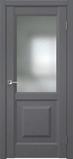 Межкомнатная дверь София 2 экошпон антрацит, сатинат
