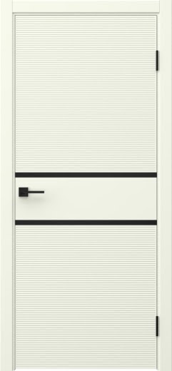 Межкомнатная дверь Соло 10 эмаль RAL 9010, черный молдинг