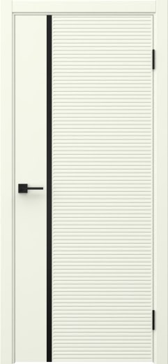 Межкомнатная дверь Соло 18 эмаль RAL 9010, черный молдинг