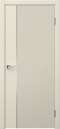 Межкомнатная дверь Соло 20 эмаль RAL 9001, молдинг серебро