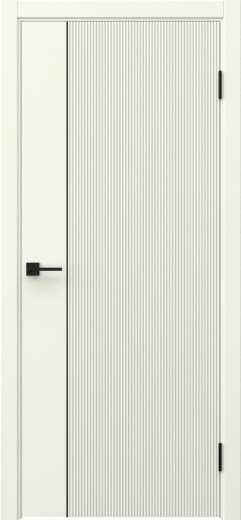 Межкомнатная дверь Соло 20 эмаль RAL 9010, черный молдинг