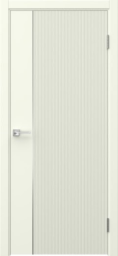 Межкомнатная дверь Соло 20 эмаль RAL 9010, молдинг серебро