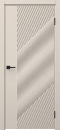 Межкомнатная дверь Соло 23 эмаль мокко, черный молдинг