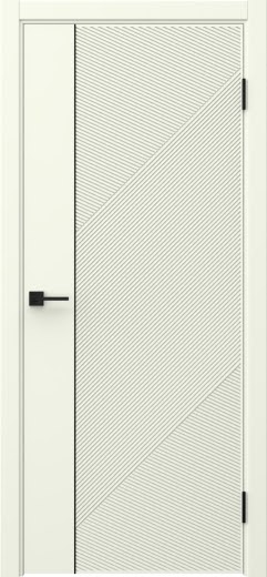 Межкомнатная дверь Соло 23 эмаль RAL 9010, черный молдинг