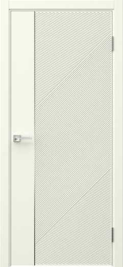 Межкомнатная дверь Соло 23 эмаль RAL 9010, молдинг серебро