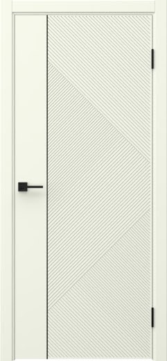 Межкомнатная дверь Соло 4 эмаль RAL 9010, черный молдинг