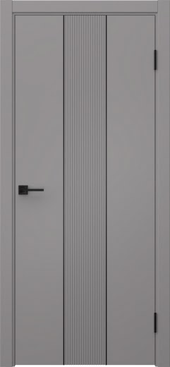 Межкомнатная дверь Соло 5 эмаль RAL 7036, черный молдинг