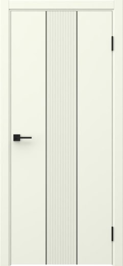 Межкомнатная дверь Соло 5 эмаль RAL 9010, черный молдинг