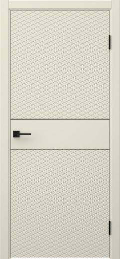 Межкомнатная дверь Соло 6 эмаль RAL 9001, черный молдинг