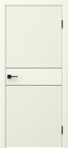 Межкомнатная дверь Соло 6 эмаль RAL 9010, черный молдинг