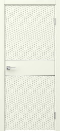 Межкомнатная дверь Соло 6 эмаль RAL 9010, молдинг серебро