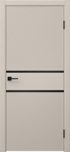 Межкомнатная дверь Соло 9 эмаль мокко, черный молдинг