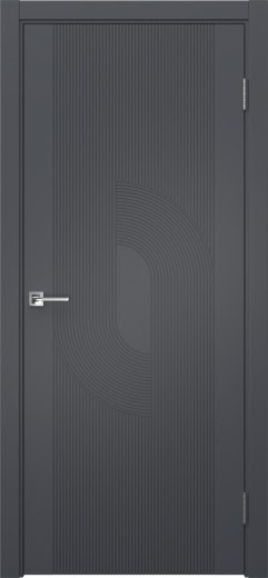 Межкомнатная дверь Вектор 2 эмаль графит