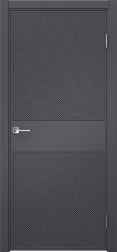 Межкомнатная дверь Вектор 6 эмаль графит
