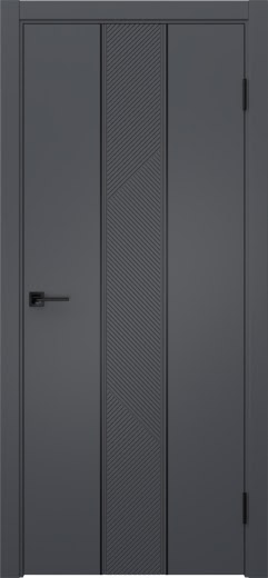 Межкомнатная дверь Вектор 8 эмаль графит