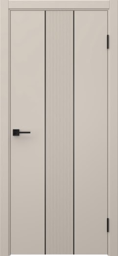 Межкомнатная дверь Вектор 9 эмаль мокко, черный молдинг