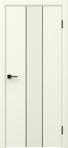 Межкомнатная дверь Вектор 9 эмаль RAL 9010, черный молдинг