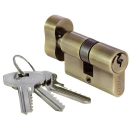 Механизм цилиндровый 50CKAB (с перфо-ключом, античная бронза)