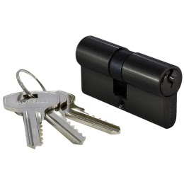 Механизм цилиндровый 60CBL (с перфо-ключом, черный)