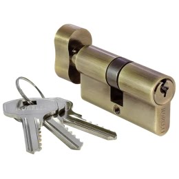Механизм цилиндровый 60CKAB (с перфо-ключом, античная бронза)