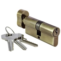 Механизм цилиндровый 70CKAB (с перфо-ключом, античная бронза)