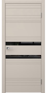 Межкомнатная дверь, Альмонд Г (эмаль мокко, остекленная)