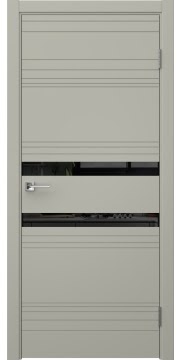 Межкомнатная дверь Альмонд Г эмаль RAL 7044, лакобель черный — 1489