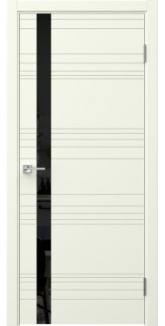 Межкомнатная дверь Альмонд В эмаль RAL 9010, лакобель черный — 1487
