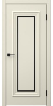 Межкомнатная дверь Эстетика 1М эмаль RAL 9001, черный молдинг — 1242