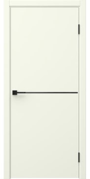 Дверь техно, Флэт Лайн 1 (эмаль RAL 9010, со стеклом)
