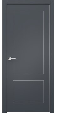 Межкомнатная дверь Лайт ST 8 экошпон антрацит, молдинг хром — 1783