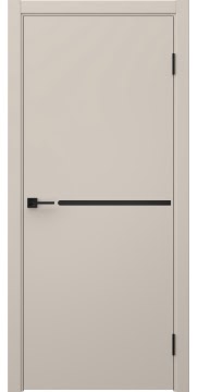 Межкомнатная дверь Нью Стайл 1 эмаль мокко, черный молдинг — 1612