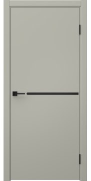Межкомнатная дверь Нью Стайл 1 эмаль RAL 7044, черный молдинг — 1605