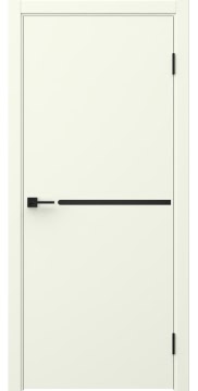Дверь минимализм, Нью Стайл 1 (эмаль RAL 9010, молдинг черный)