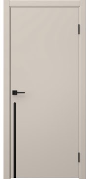 Межкомнатная дверь Нью Стайл 3 эмаль мокко, черный молдинг — 1590