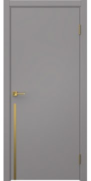 Межкомнатная дверь Нью Стайл 3 эмаль RAL 7036, золотой молдинг — 1581